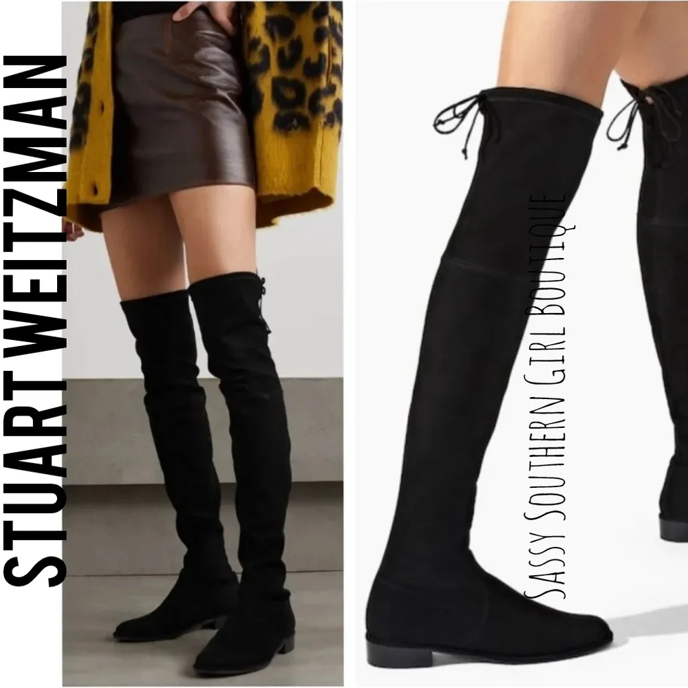 🆕⭐ STUART WEITZMAN Lowlands black suede boots